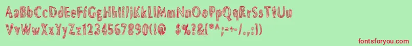 Шрифт Dsbrushs – красные шрифты на зелёном фоне