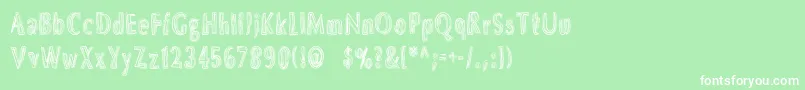 Dsbrushs Font – White Fonts on Green Background