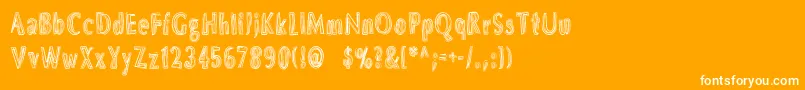 Dsbrushs Font – White Fonts on Orange Background