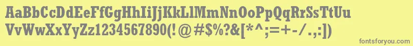 RockwellstdBoldcondensed Font – Gray Fonts on Yellow Background