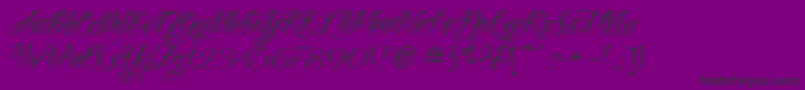 VtcNuetattooscript Font – Black Fonts on Purple Background