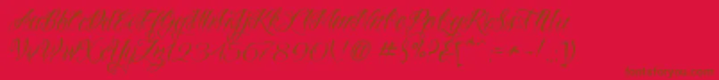 fuente VtcNuetattooscript – Fuentes Marrones Sobre Fondo Rojo