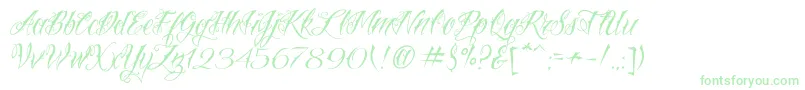 VtcNuetattooscript Font – Green Fonts on White Background