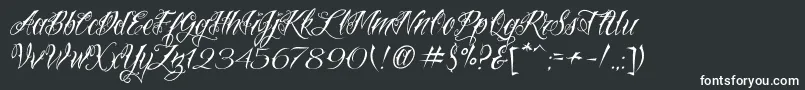 フォントVtcNuetattooscript – 白い文字