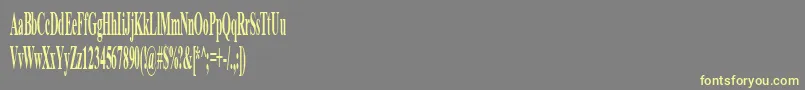 TimeRomanBold35 Font – Yellow Fonts on Gray Background