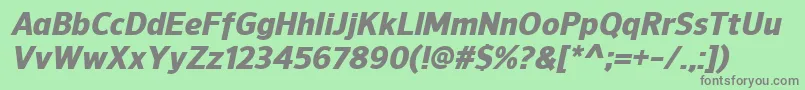 NuorderHeavyitalic Font – Gray Fonts on Green Background