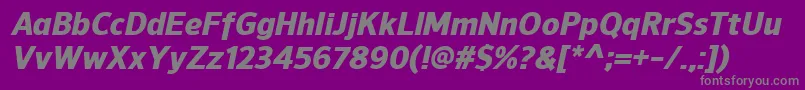 Czcionka NuorderHeavyitalic – szare czcionki na fioletowym tle