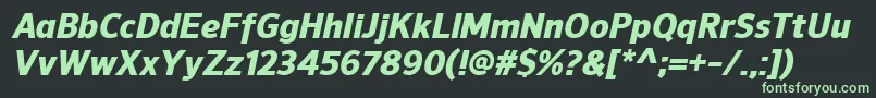 Шрифт NuorderHeavyitalic – зелёные шрифты на чёрном фоне