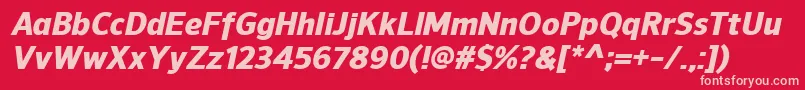Police NuorderHeavyitalic – polices roses sur fond rouge