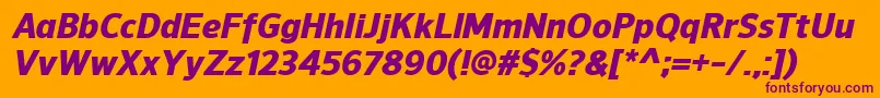 NuorderHeavyitalic Font – Purple Fonts on Orange Background