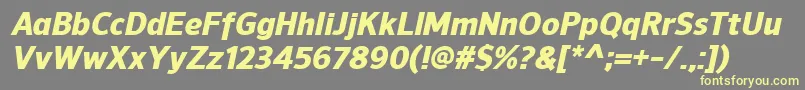 fuente NuorderHeavyitalic – Fuentes Amarillas Sobre Fondo Gris