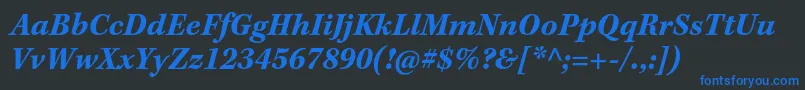 KeplerstdBolditcapt Font – Blue Fonts on Black Background