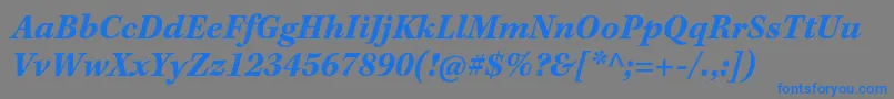 KeplerstdBolditcapt Font – Blue Fonts on Gray Background