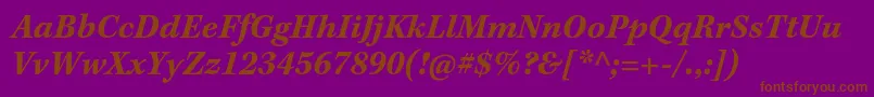 KeplerstdBolditcapt Font – Brown Fonts on Purple Background