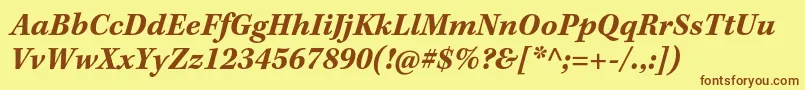 KeplerstdBolditcapt Font – Brown Fonts on Yellow Background