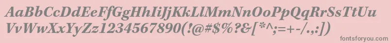 KeplerstdBolditcapt Font – Gray Fonts on Pink Background