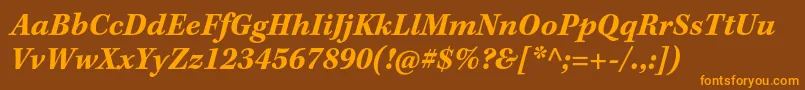 KeplerstdBolditcapt Font – Orange Fonts on Brown Background