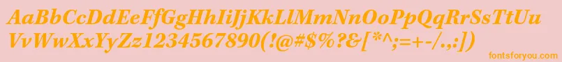 KeplerstdBolditcapt Font – Orange Fonts on Pink Background
