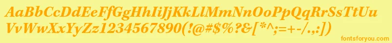 KeplerstdBolditcapt Font – Orange Fonts on Yellow Background