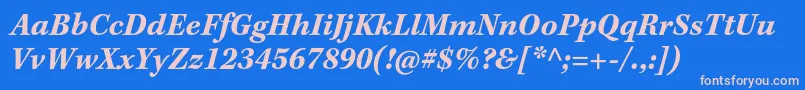KeplerstdBolditcapt Font – Pink Fonts on Blue Background