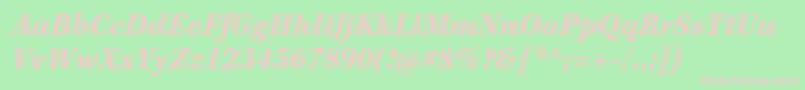 KeplerstdBolditcapt Font – Pink Fonts on Green Background