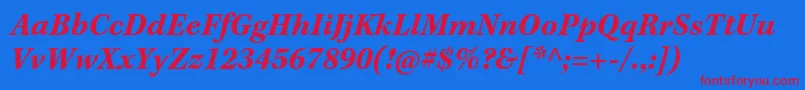 KeplerstdBolditcapt Font – Red Fonts on Blue Background