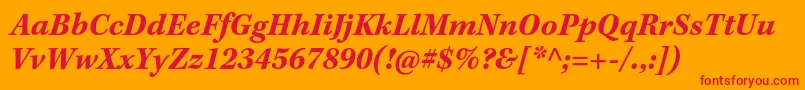 KeplerstdBolditcapt Font – Red Fonts on Orange Background