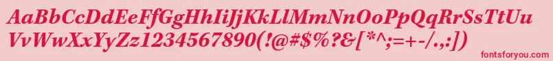 KeplerstdBolditcapt Font – Red Fonts on Pink Background