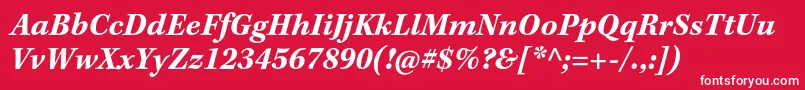 KeplerstdBolditcapt Font – White Fonts on Red Background