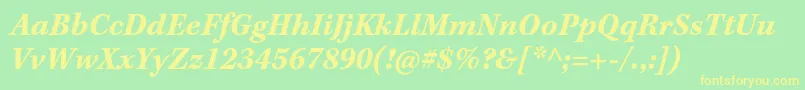 KeplerstdBolditcapt Font – Yellow Fonts on Green Background