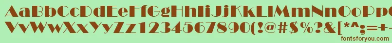 Marquee Font – Brown Fonts on Green Background
