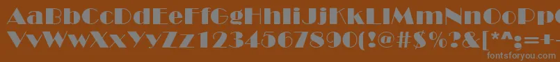 Marquee-fontti – harmaat kirjasimet ruskealla taustalla