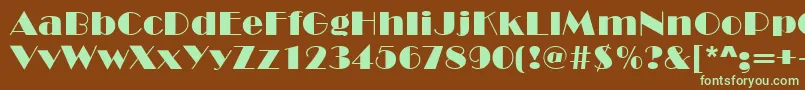 Шрифт Marquee – зелёные шрифты на коричневом фоне