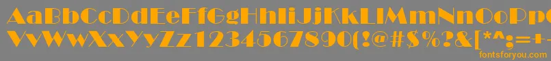 Marquee Font – Orange Fonts on Gray Background