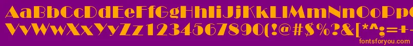 Marquee Font – Orange Fonts on Purple Background