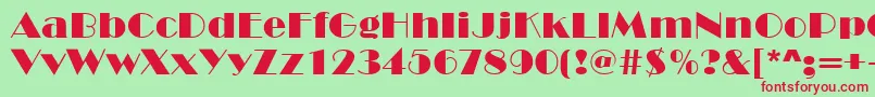 Marquee-fontti – punaiset fontit vihreällä taustalla