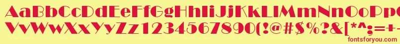 Marquee Font – Red Fonts on Yellow Background