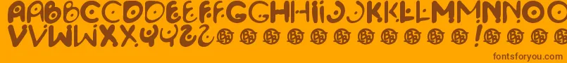 SpacePontiff Font – Brown Fonts on Orange Background