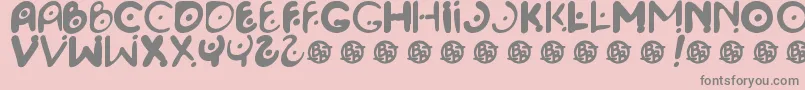 SpacePontiff-Schriftart – Graue Schriften auf rosa Hintergrund