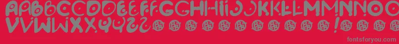 フォントSpacePontiff – 赤い背景に灰色の文字