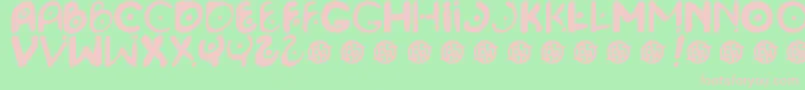 SpacePontiff Font – Pink Fonts on Green Background