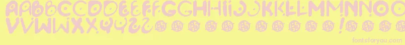 SpacePontiff Font – Pink Fonts on Yellow Background