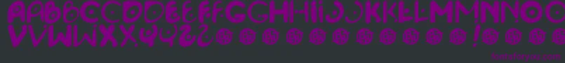 Шрифт SpacePontiff – фиолетовые шрифты на чёрном фоне