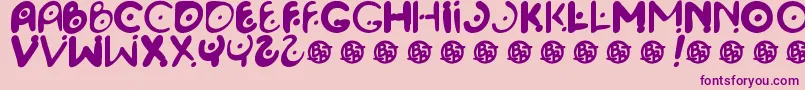 SpacePontiff Font – Purple Fonts on Pink Background