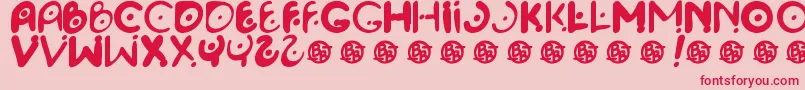 SpacePontiff Font – Red Fonts on Pink Background