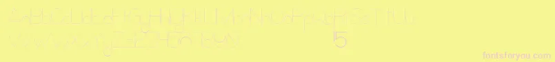 LaQuinceDeMayra-fontti – vaaleanpunaiset fontit keltaisella taustalla