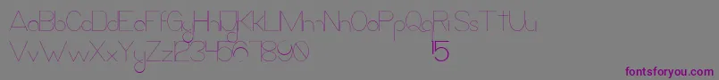 Шрифт LaQuinceDeMayra – фиолетовые шрифты на сером фоне