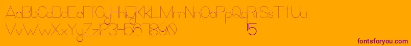 LaQuinceDeMayra Font – Purple Fonts on Orange Background
