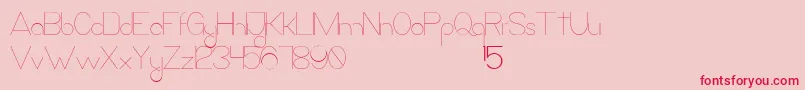 LaQuinceDeMayra Font – Red Fonts on Pink Background