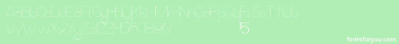 フォントLaQuinceDeMayra – 緑の背景に白い文字